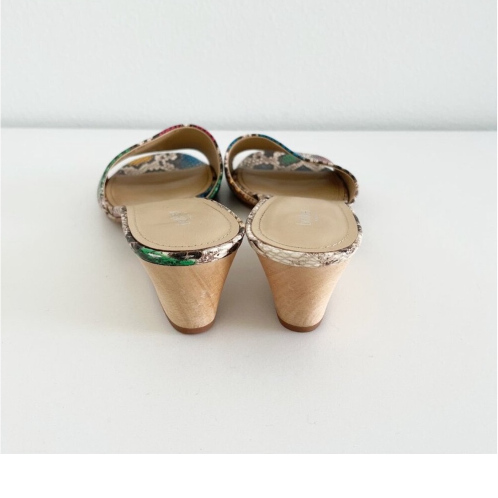 NIB Boltkier Carlie Colorful Snakeskin mules with low heel. - Picture 4 of 6